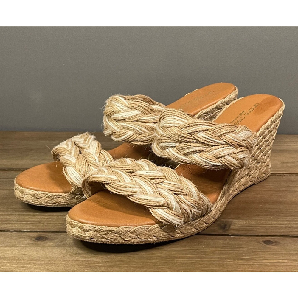 Andre Assous Women's Nolita Woven Espadrille Wedge Heel Sandal Size 41 Natural - Picture 6 of 14